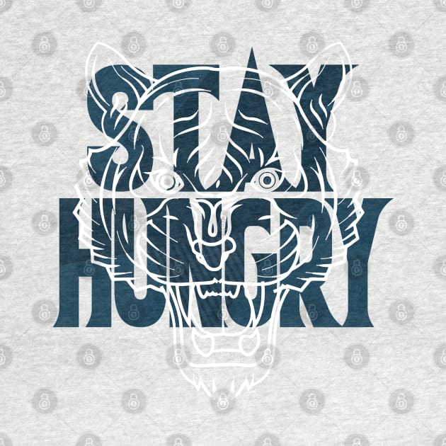 Stay Hungry Armory Navy Sneaker Art by funandgames